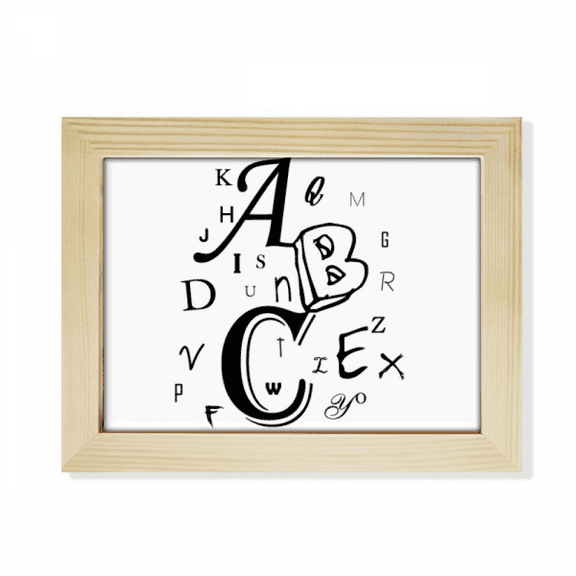 Letters English image Desktop Photo Frame Picture Art Decoration Painting 6x8 inch