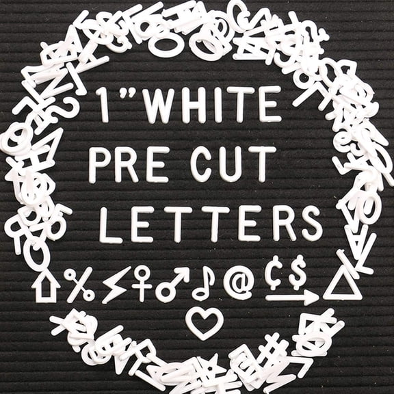 Letters for Letter Board Letters Only, 1 inch White Message Board Letters Felt Letter Board Sign Accessories (378 pcs), 1" Pre Cut Plastic Letterboard Letters Numbers Changeable Menu Board
