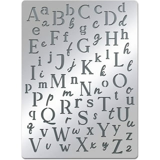 Matte Metal Letters Stencils Gothic A to Z Alphabet Number Stencil