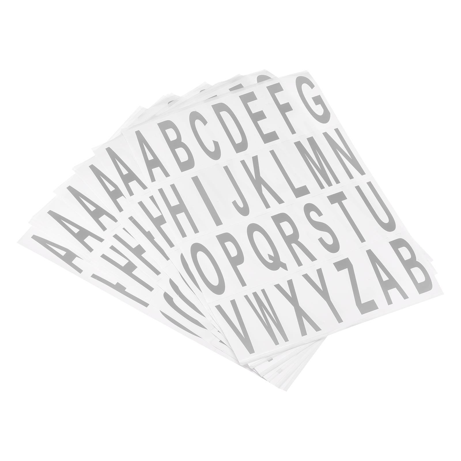 Letters Stickers Grey Alphabet Sticky Letter Label PVC Vinyl for Mailbox  Address Window Door, Pack of 15