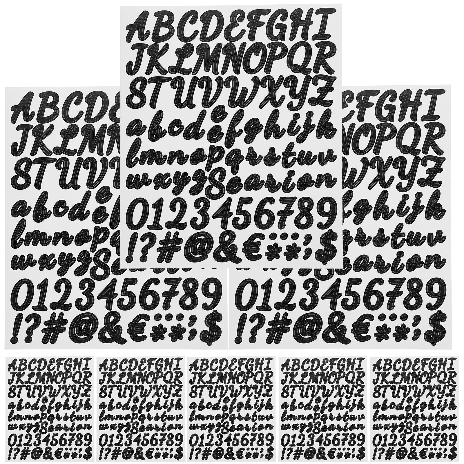 Letters Stickers Number Decals Small Mail 10 Sheets Alphabet Card Gift ...