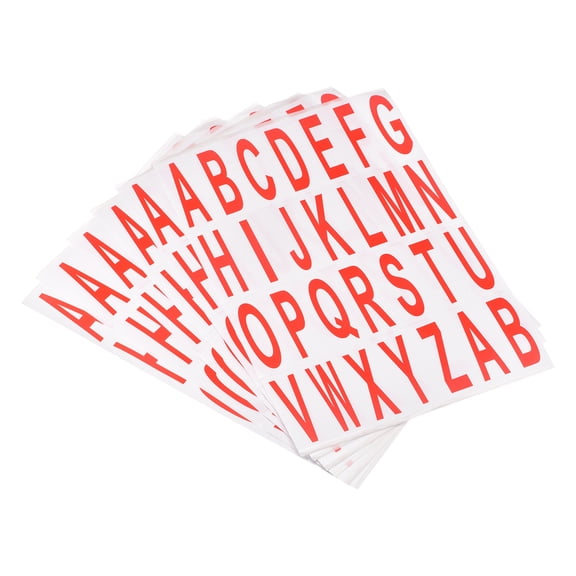 Letters Stickers Red Alphabet Sticky Letter Label Vinyl for Mailbox Address Window Door, Pack of 15