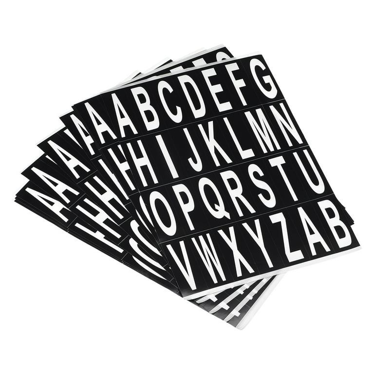 Letters Stickers White Alphabet Sticky Letter Label PVC Vinyl for Mailbox  Address Window Door, Pack of 15