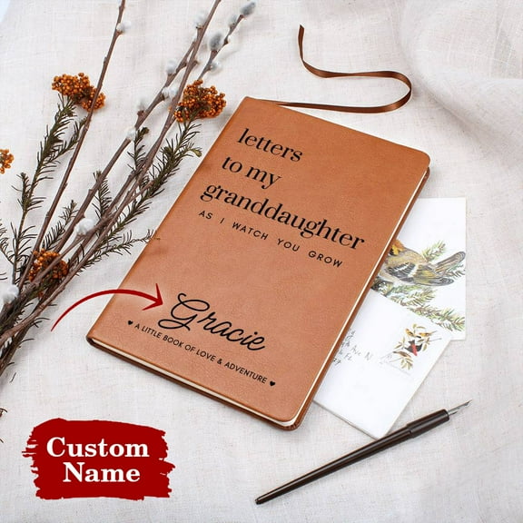 Letters To My Little Granddaughter - As I Watch You Grow - Personalized Leather Journal