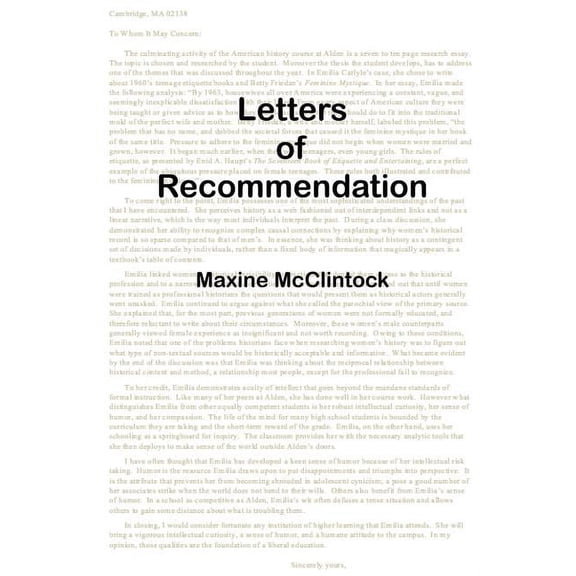 Letters of Recommendation, (Paperback)