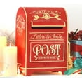thumbnail image 1 of Letters to Santa Mailbox North Pole Post Vintage Xmas Mailbox Decoration Christmas Farmhouse Decoration Rustic Metal Christmas Table Ornament Red, 1 of 9