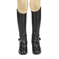 Lettia Children's London Leather Half Chaps- Black- 16