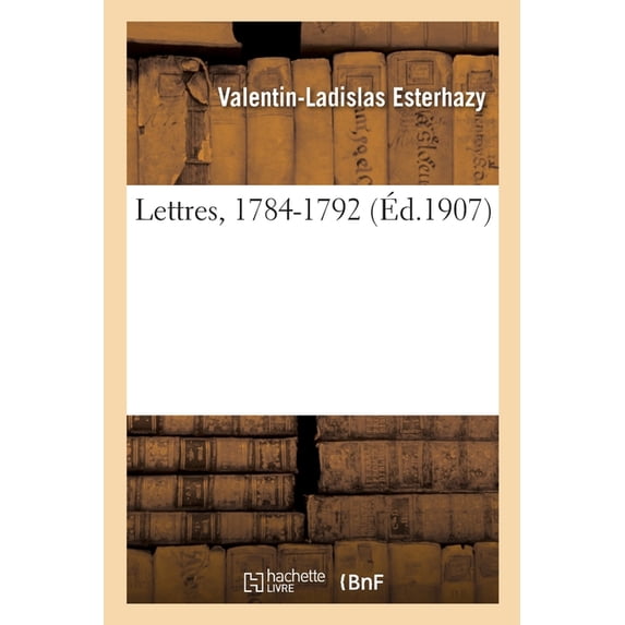 Lettres, 1784-1792 (Paperback)