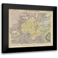 thumbnail image 1 of Letts 24x20 Black Modern Framed Museum Art Print Titled - Scotland - Edinburgh - Plan - Letts 1883, 1 of 5