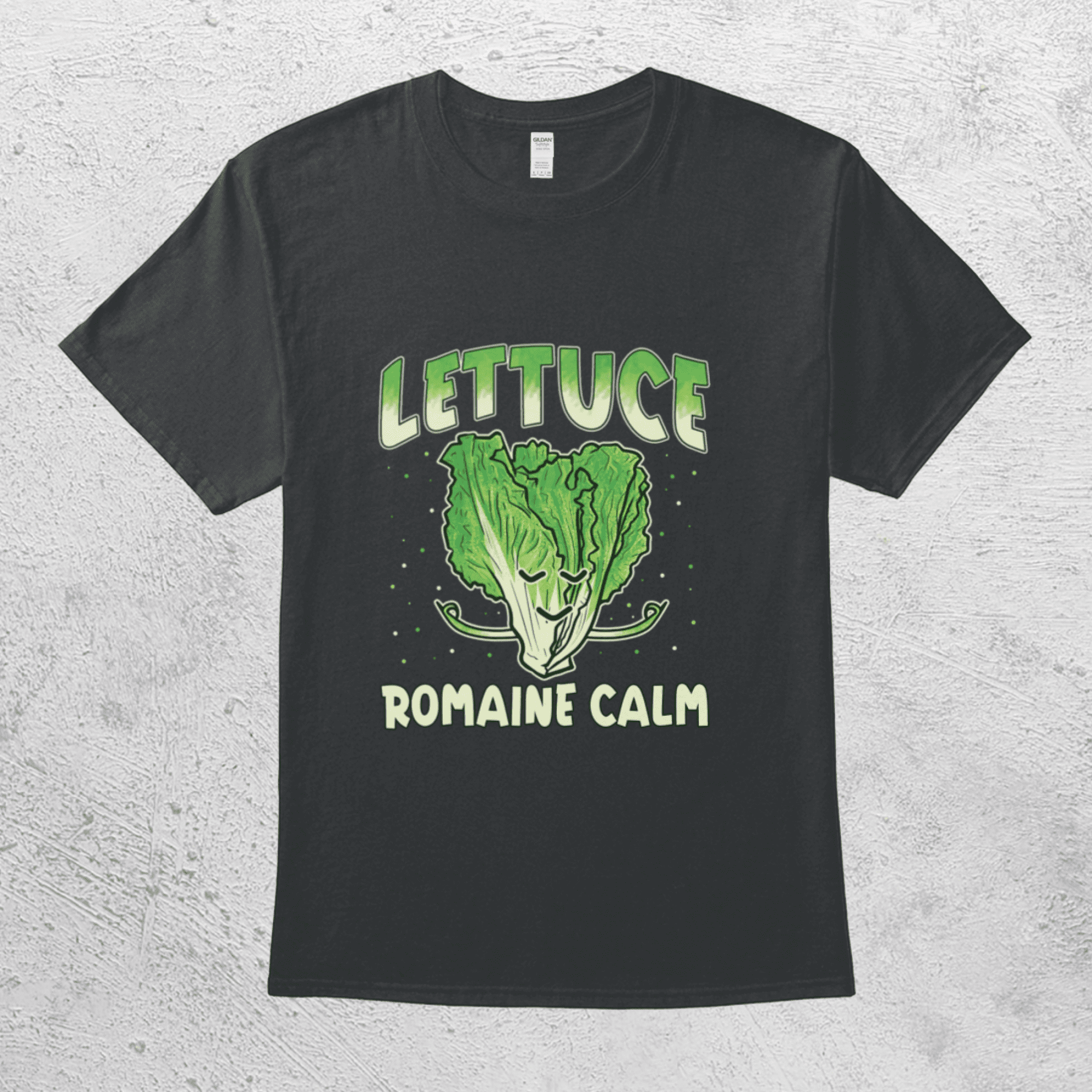 Lettuce Romaine Calm Mindfulness Vegan Yoga Lover Clever Joke TShirt