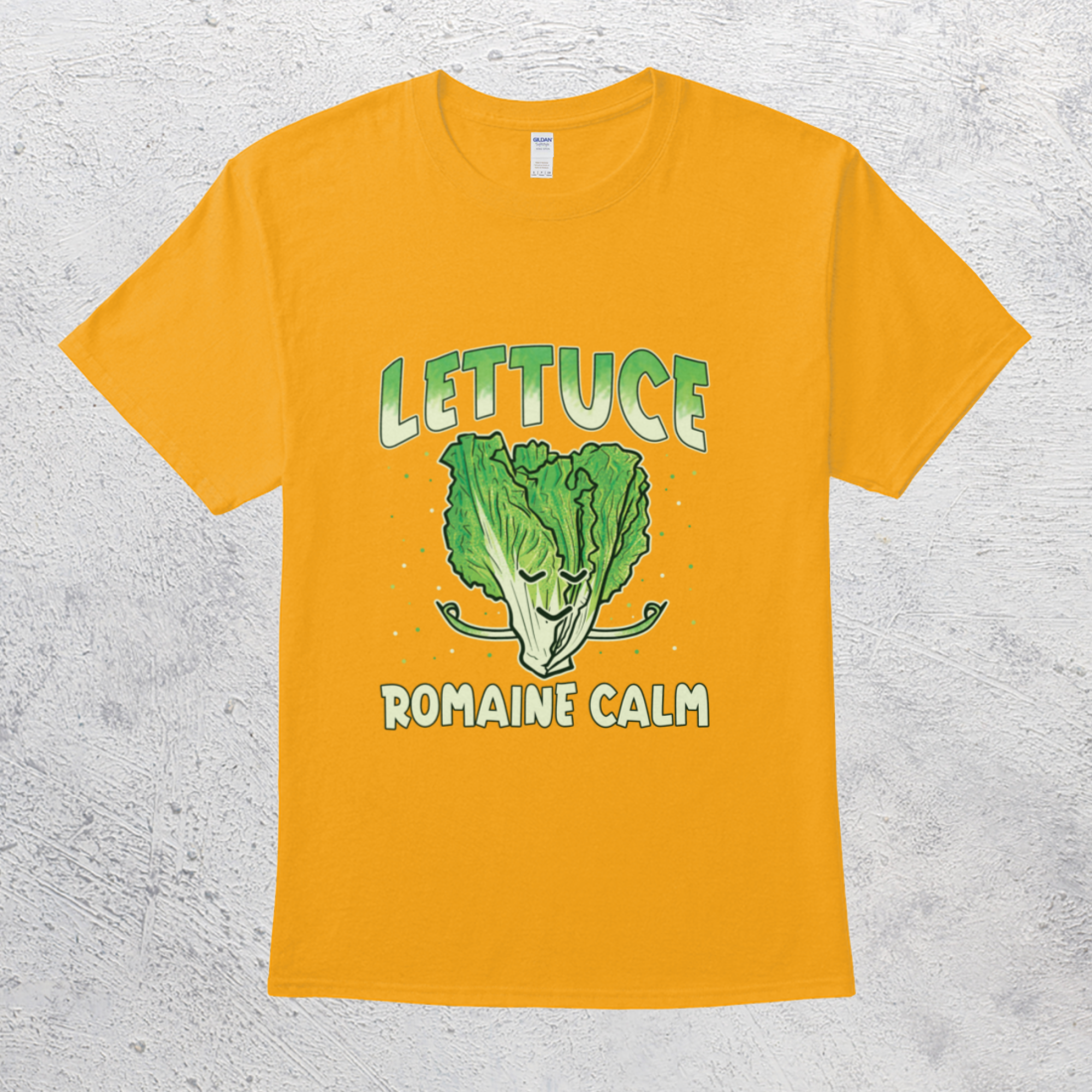 Lettuce Romaine Calm Mindfulness Vegan Yoga Lover Clever Joke TShirt