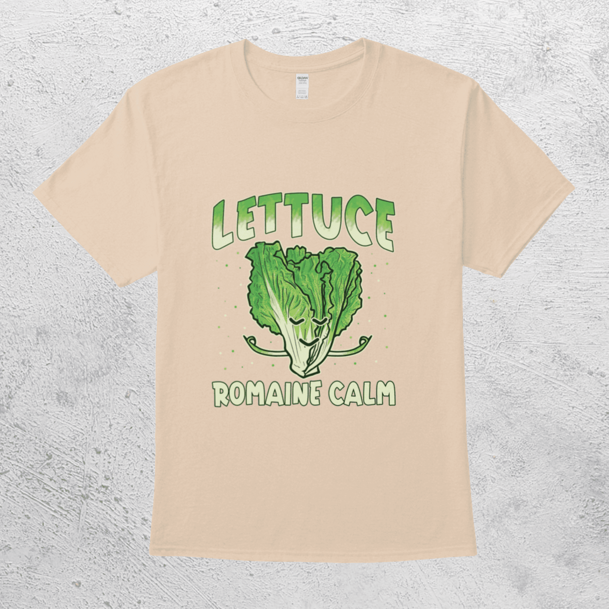 Lettuce Romaine Calm Mindfulness Vegan Yoga Lover Clever Joke TShirt