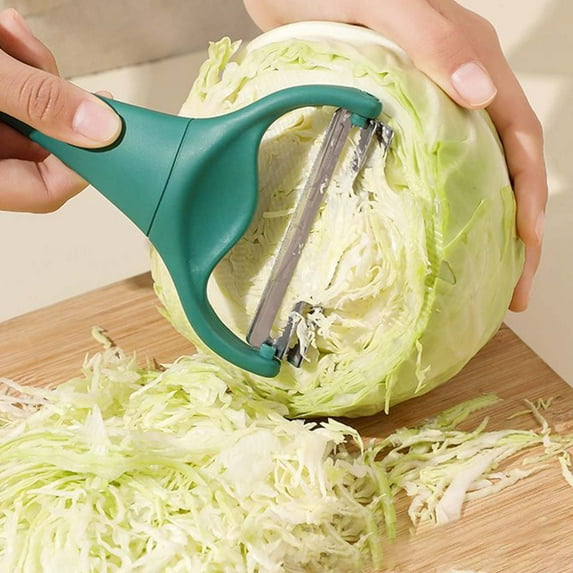 Lettuce Shredder,Cabbage Shredder,Potato Cabbage Peeler Large Vegetable Potato Wide Mouth Vegetable Peeler Fruit Grater Cutter Salad Tool Kitchen(Green 7*4in)from ANMUYUM