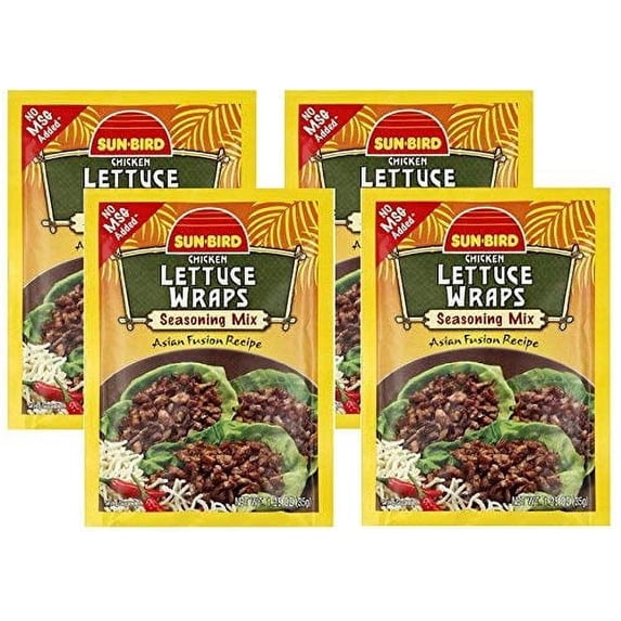 Lettuce Wrap Seasoning Mix Packets - Asian Fusion Recipe for Chicken ...