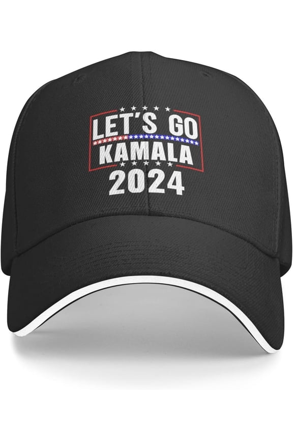 Letu2019s Go Kamala Baseball Cap for Women Cowboy Hat Trucker Hat Men Dad Hat Adjustable Hat Snapback Hat Black