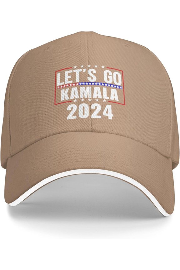 Letu2019s Go Kamala Baseball Cap for Women Cowboy Hat Trucker Hat Men Dad Hat Adjustable Hat Snapback Hat Black