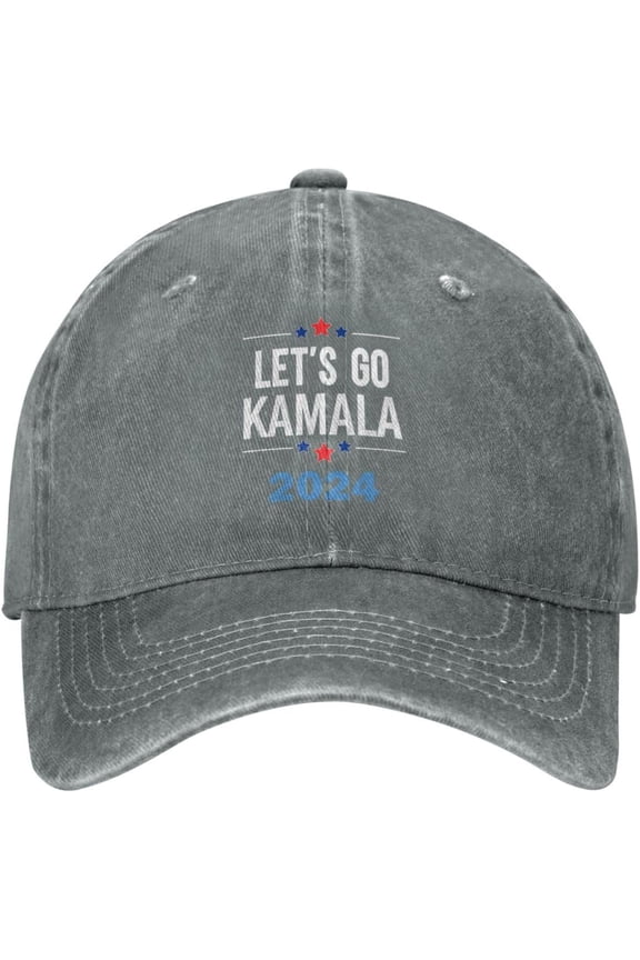 Letu2019s Go Kamala Cowboy Hat Baseball Cap Women Trucker Hat Men Dad Hat Adjustable Hat Outdoor Snapback Hat Black