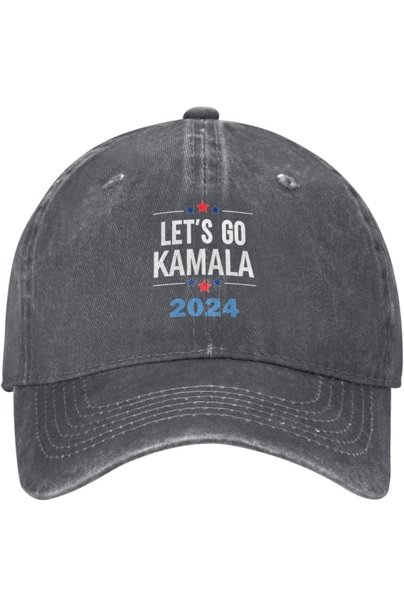 Letu2019s Go Kamala Cowboy Hat Baseball Cap Women Trucker Hat Men Dad Hat Adjustable Hat Outdoor Snapback Hat Black