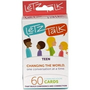 Letz Talk Conversation Cards for Teens - Communication Topics, Conversation Starters Build Confidence & Emotional Intelligence, Family Games for Kids and Adults, Family Gifts - 60 Cards (Ages 13-18)