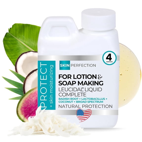 Skin Perfection Leucidal Liquid Complete - Ideal Water Based Moisturizer & Lotion Making Supplies - Natural Preservative Alternative with Root Ferment Filtrate, Lactobacillus & Coconut Fruit Extract