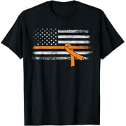 Leukemia Awareness American Flag T-Shirt