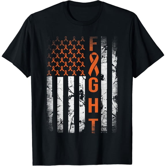 Leukemia Band Fight American Flag Leukemia Awareness T-Shirt mens t shirt，black，women，funny，misfits，men，journey