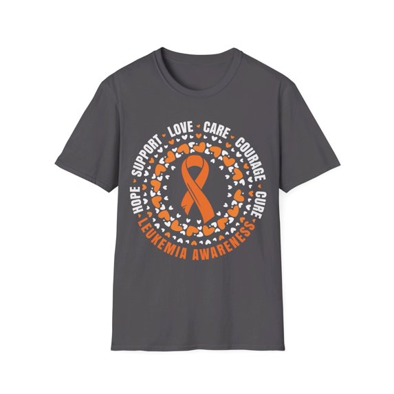Leukemia Cancer Awareness Facts Orange Ribbon Month TShirt