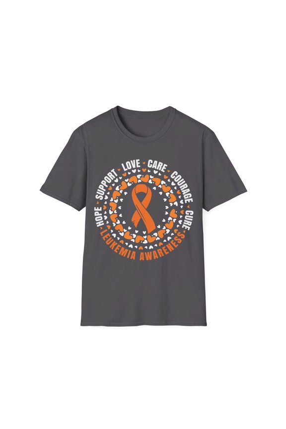 Leukemia Cancer Awareness Facts Orange Ribbon Month TShirt
