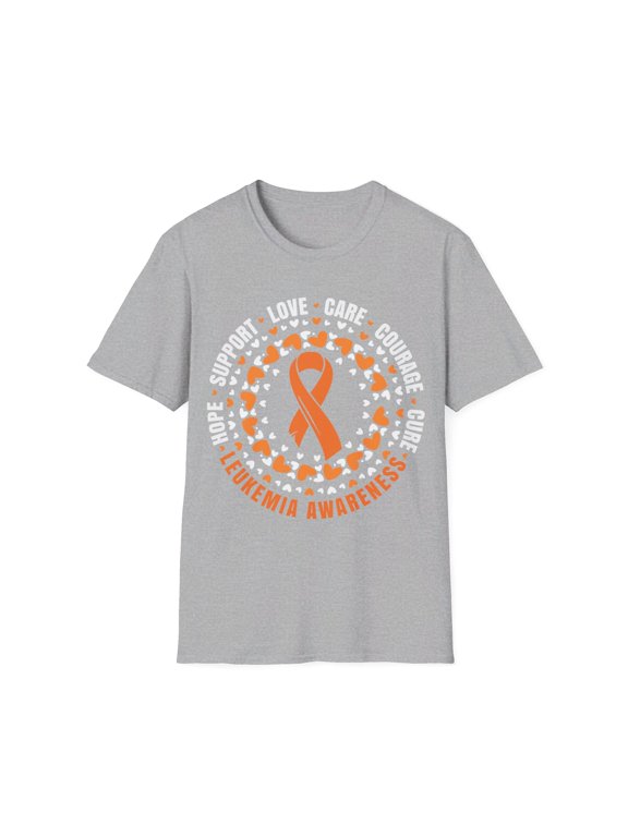 Leukemia Cancer Awareness Facts Orange Ribbon Month TShirt