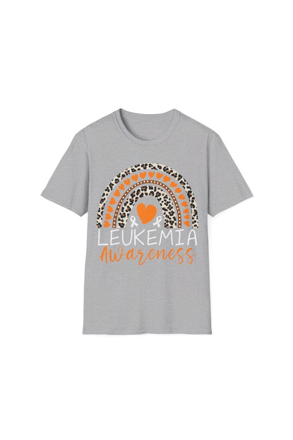 Leukemia Cancer Awareness Rainbow Month Orange Ribbon TShirt