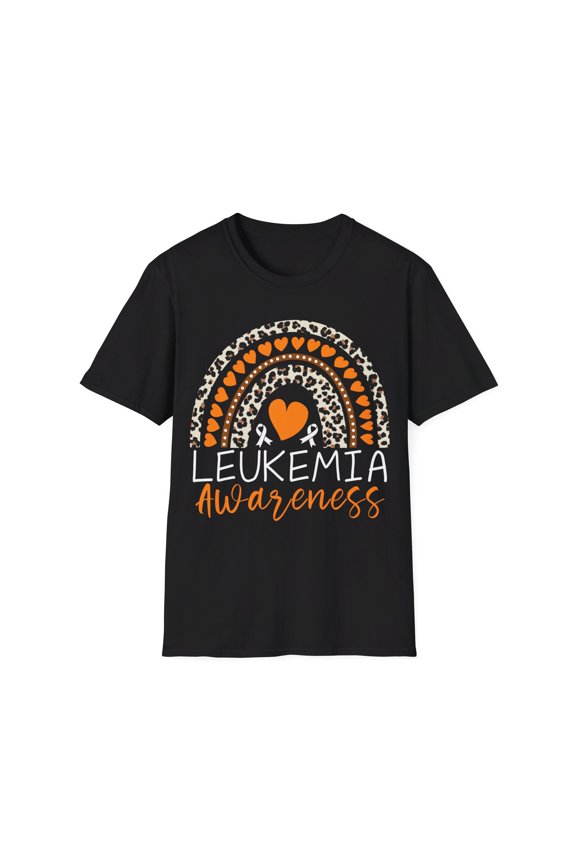 Leukemia Cancer Awareness Rainbow Month Orange Ribbon TShirt