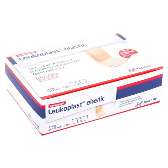 Leukoplast Elastic Adhesive Strips, 1 x 3 in. - 100 ct