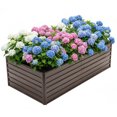 thumbnail image 1 of Leumius 1-Pack 8x4x2 FT Metal Raised Garden Beds, Reinforced Rustproof Colored Steel Planter Boxes for Vegetables, Flowers, Herbs and Succulents Walnut, 1 of 8