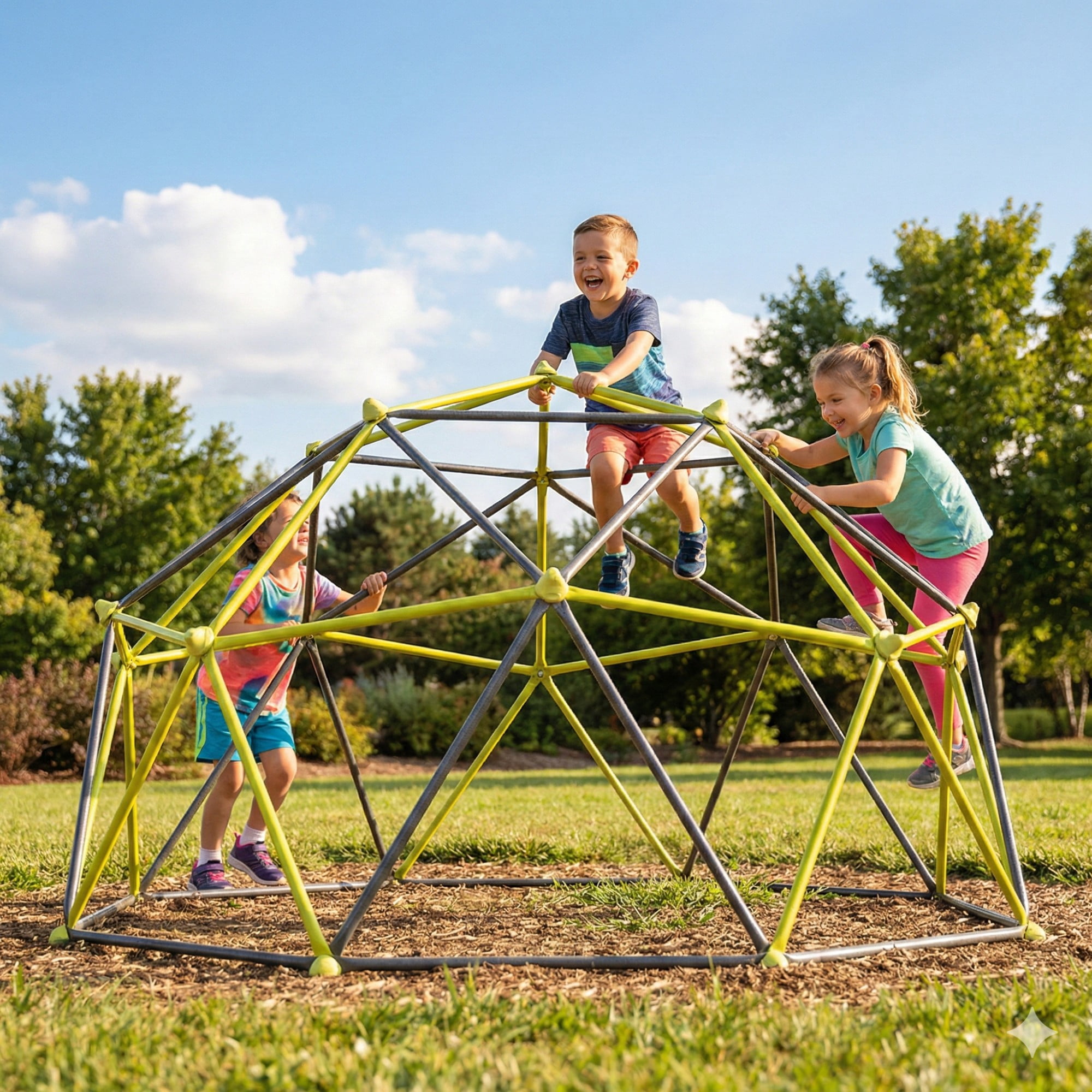 Leumius 10 FT Dome Climbe Play Equipment for Outdoor Playground,Easy Assembly,Green