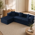 thumbnail image 1 of Leumius 108" Modular Sectional Sofa with L-Shape Chaise, Boneless Cloud Couch with Deep Seat for Living Room, Bedroom Blue, 1 of 9