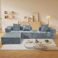 thumbnail image 1 of Leumius 118" Modular Sectional Sofa,Cloud L-Shape Sofa Couch with Deep Seat,Modern Modular Sectional Couch with Left Facing Chaise,Upholstered Boneless Couches for Living Room Bedroom,Light Gray, 1 of 11
