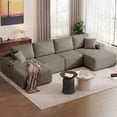 thumbnail image 1 of Leumius 130" U Shaped Sectional Couches with Chaise,Modern Deep Seat Boneless Corduroy Cloud Modular Sofa for Living Room,taupe, 1 of 8