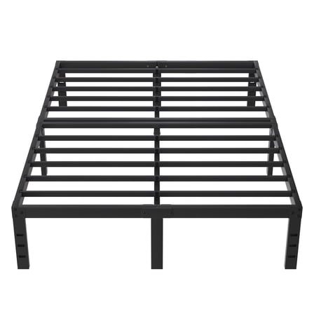 Leumius 14" Full Bed Frame,Heavy Duty Metal Platform Bed with Storage Space Under Frame,No Box Spring Needed,Black