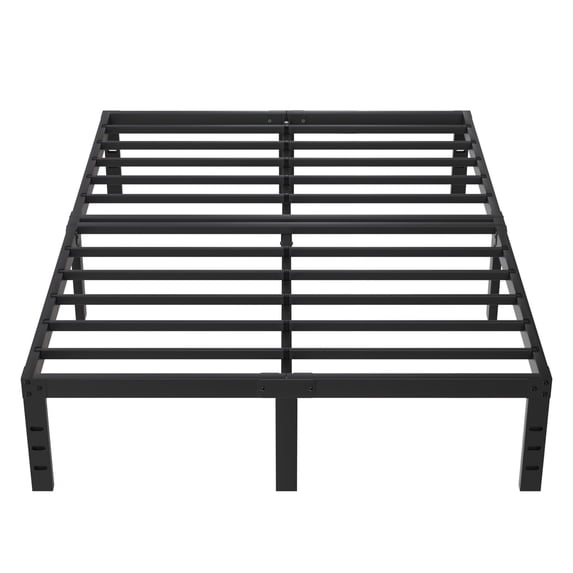 Leumius 14" Full Bed Frame,Heavy Duty Metal Platform Bed with Storage Space Under Frame,No Box Spring Needed,Black