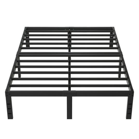 Leumius 14" Full Bed Frame,Heavy Duty Metal Platform Bed with Storage Space Under Frame,No Box Spring Needed,Black