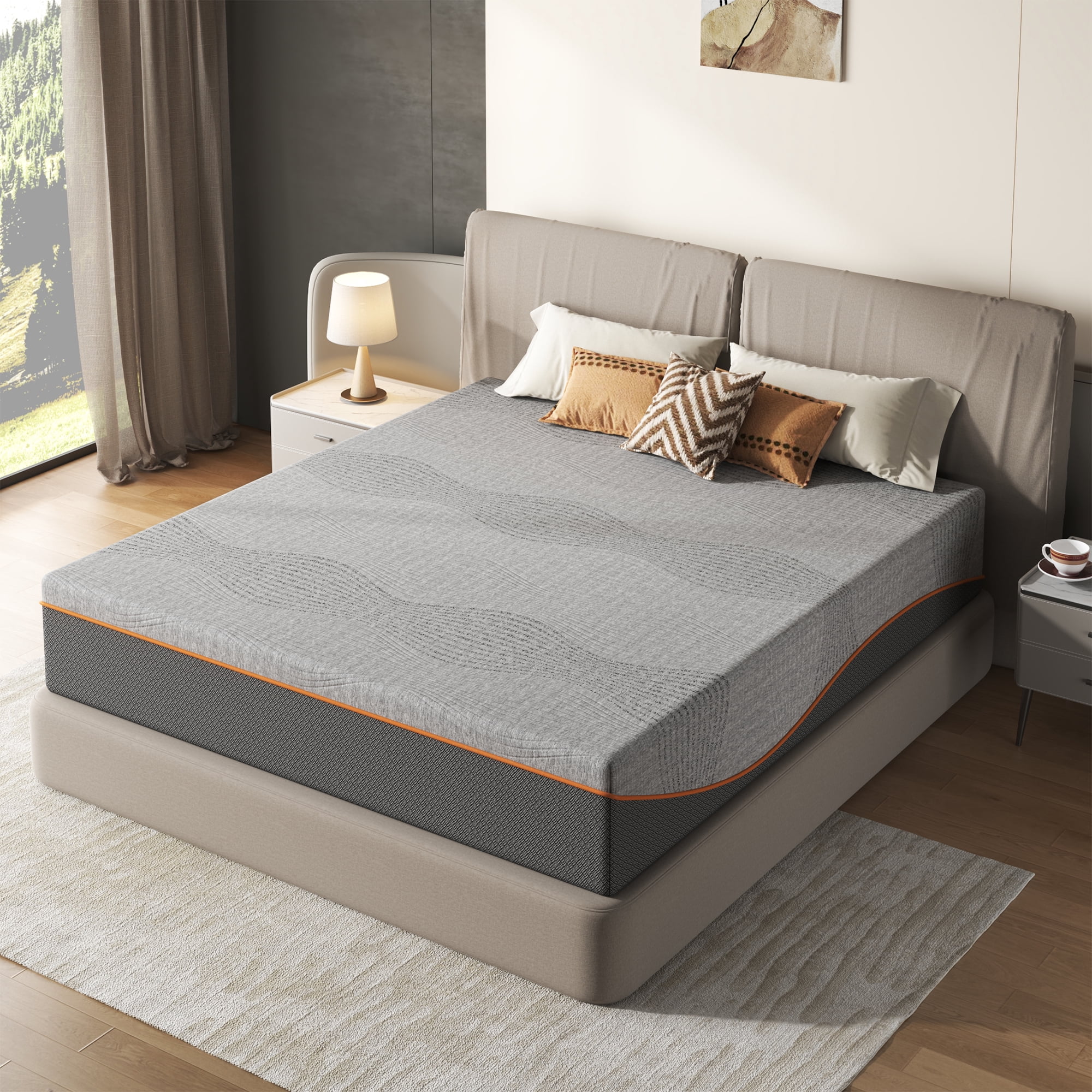 Leumius 14 Inch King Mattress,Memory Foam Mattress in a Box,Breathable Cooling Layers,Medium Feel