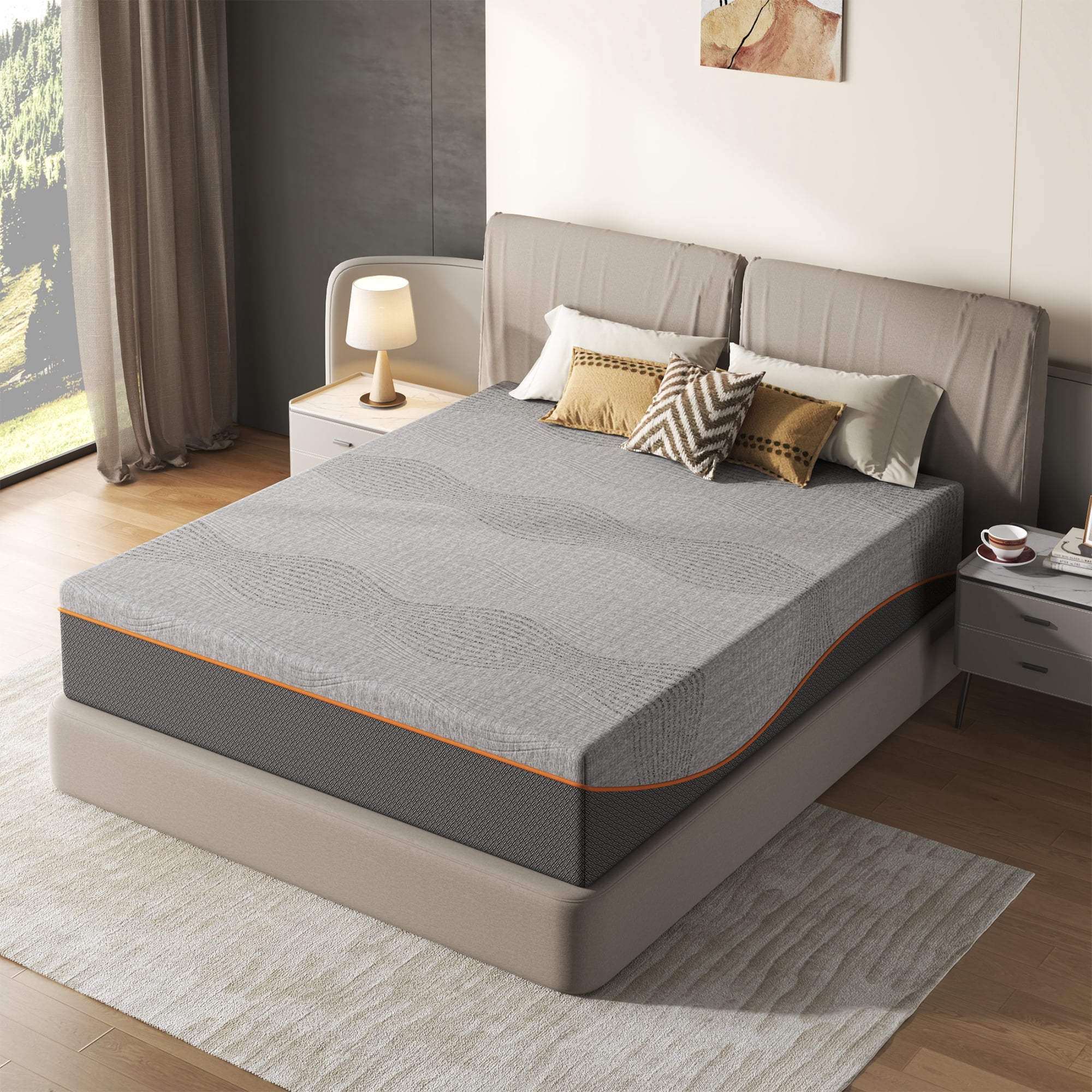 Leumius 14 Inch Queen Mattress,Memory Foam Mattress in a Box,Breathable Cooling Layers,Medium Feel