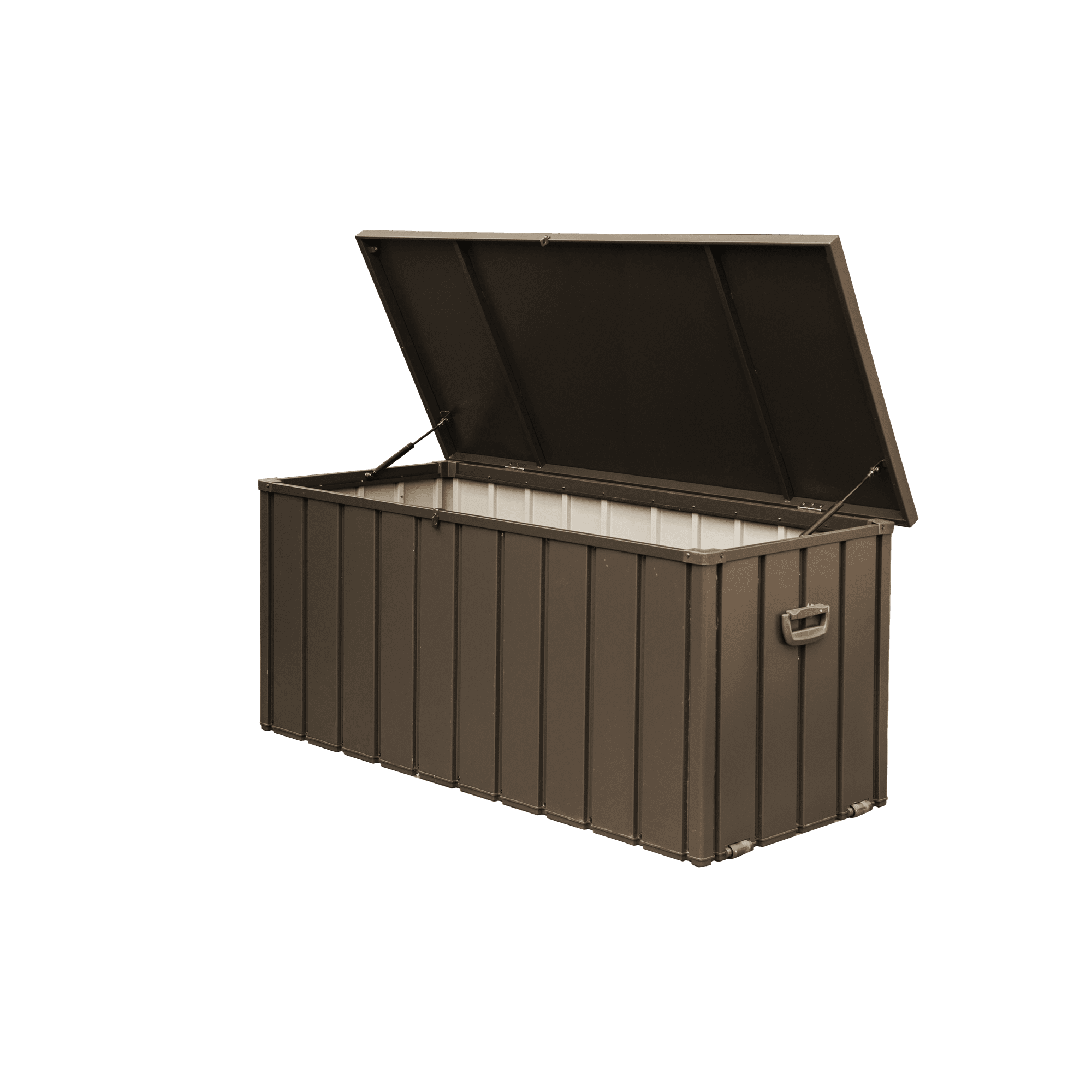 Leumius 150 Gallon Outdoor Storage Deck Box Waterproof, Large Patio Storage Bin with Lockable for Outside Cushions, Throw Pillows, Garden Tools (Dark Brown)