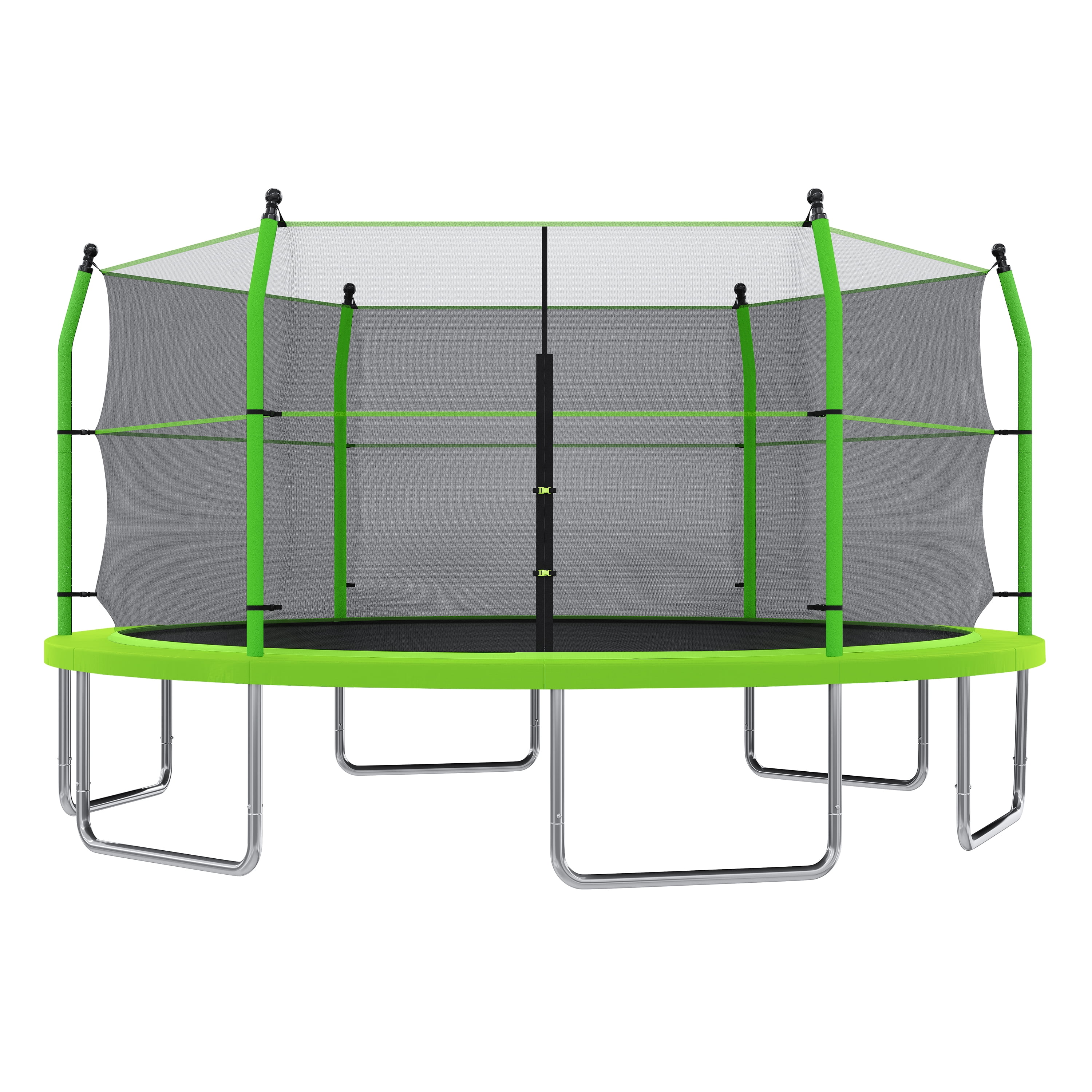 Arspjes 16ft Trampoline for Kids and Adults,Heavy Duty Outdoor Trampoline with Enclosure Net and Ladder,Upgraded Kids Recreational Trampoline for Family,Green