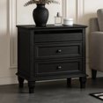 thumbnail image 1 of Leumius 28" Nightstand with Charging Station, Farmhouse Bedside Table with 3 Drawers, USB and Type-C Ports, Storage End Table for Bedroom Living Room Office Black, 1 of 7