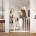 thumbnail image 1 of Leumius 29.5-44.1" Wide Baby Gate for Stairs, Dog Gate Indoor for Doorways, No Drilling Pressure Mounted Pet Gates for Kids White 01, 1 of 8