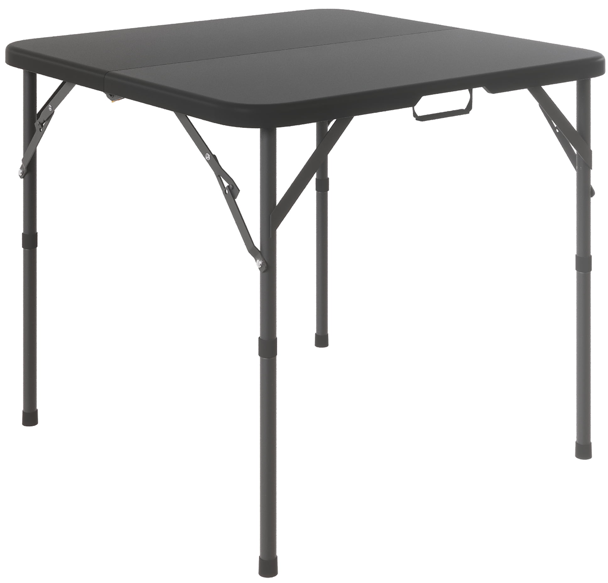 Leumius 34" Square Folding Table,Indoor Outdoor Card Table for Picnic Party Event Dining Camping,Black