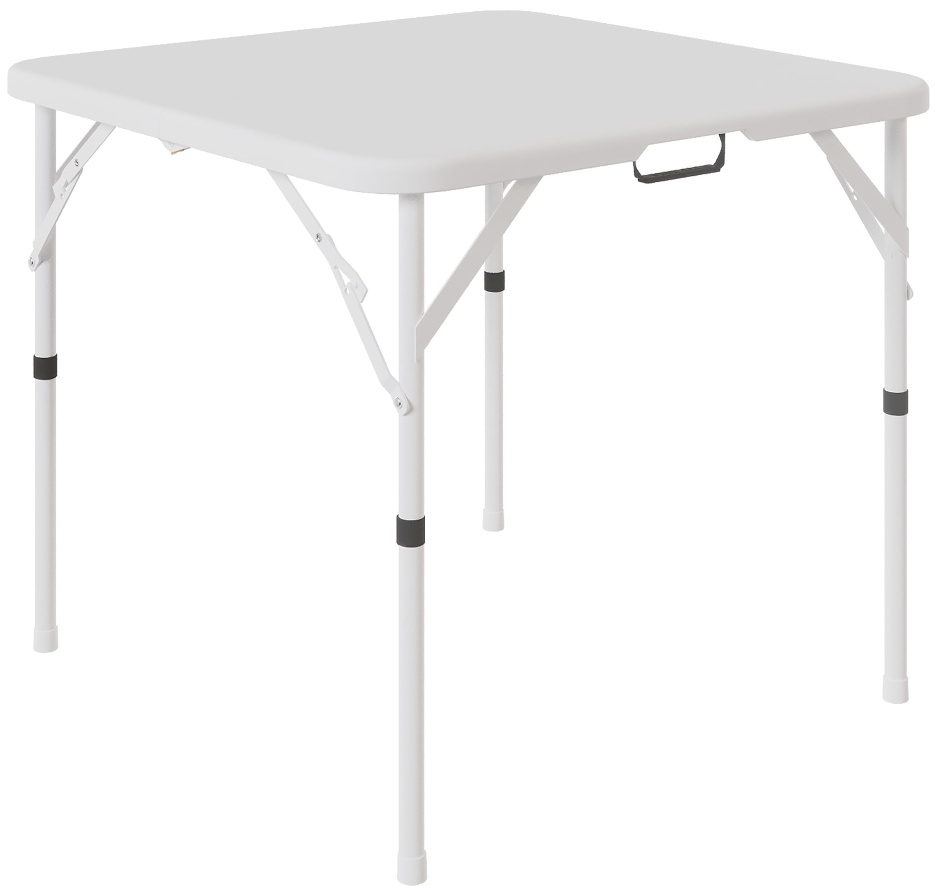 Leumius 34" Square Folding Table,Indoor Outdoor Card Table for Picnic Party Event Dining Camping,White