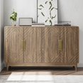 thumbnail image 1 of Leumius 55.1" Sideboard Buffet Cabinet with Storage & 4-Door,Multifunctional Accent Cabinet, Adjustable Shelves for Living Room/Entryway/Kitchen, 1 of 5