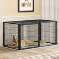 thumbnail image 1 of Leumius 64" Dog Cage, Dog Kennel for Medium Dogs Puppy Dog Playpen with Top, Pet Cage for Indoor Black, 1 of 9